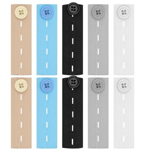 10 Pcs Elastic Button Extenders for Men & Women - Waistband Expanders for Jea... - Picture 1 of 7
