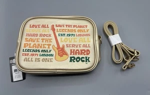 Hard Rock Cafe Gold Crossbody Bag With Detachable Strap New - Picture 1 of 6