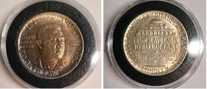🔥BU Toned 1946 Booker T Washington Memorial Commemorative Silver Half Dollar!🔥 - Picture 1 of 9