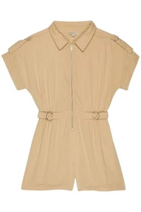 HABITUAL Kid's Girls Utility Romper Tan - Picture 1 of 1