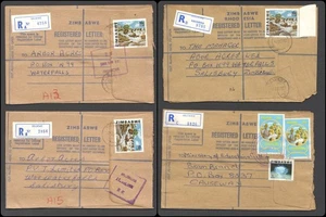 RHODESIA- ZIMBABWE 1980- 1981 SELUKWE- 4 DIFFERENT REGISTERED COVERS T509 - Foto 1 di 7