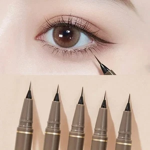Ultra Thin Waterproof Eyeliner Pen Black Brown Silkworm Eye Liner - Picture 1 of 15