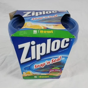 Ziploc Snap N Seal Small Bowl Containers & Lids 5 Count NOS - Picture 1 of 6