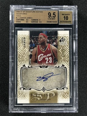 1/10 ≈1/1 ! 2006-07 UD SP Signature Edition LeBron James Gold Auto BGS 9.5/10 - Image 1 of 2