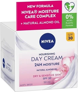 * Nivea Nourishing Day Cream SPF 30 for Dry Sensitive Skin 50mL - Picture 1 of 1
