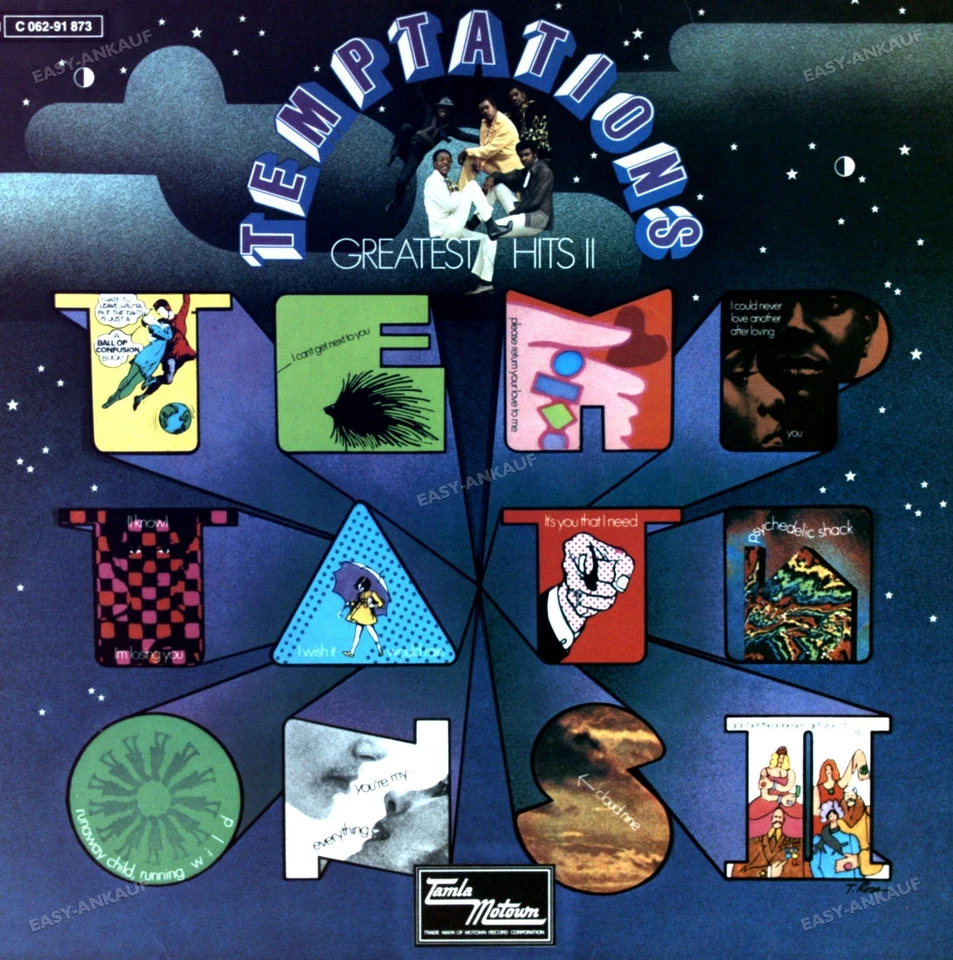 The Temptations - Temptations Greatest Hits Vol.2 LP (VG) . - Image 1 of 1