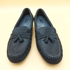 SAS Taylor Onyx Slip on Wedge Women’s 8.5 M Black Tassel Loafer New without Box - Picture 1 of 13