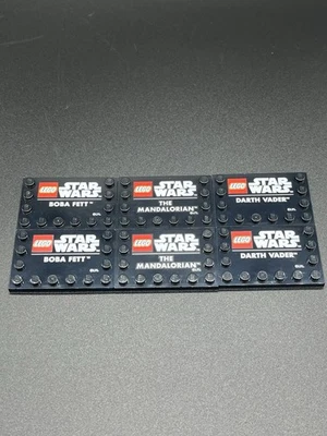 LEGO Star Wars Tile Plate Mando 75328 Boba Fett 75277 Darth Vader 75304 Lot x6 - Image 1 of 3
