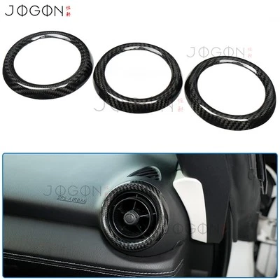 Tablero de instrumentos de consola de carbono seco borde de anillo de ventilación de aire para Mazda MX-5 Miata ND 2016-24 Foto 1 de 4