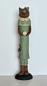 Vintage Dixie Darlin's Folk Art Skinny Cat Resin Sculpture Figurine 1992 #2713 - Picture 1 of 15