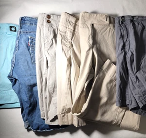 6 Women Sz10 Shorts Capris: Old Navy DKNY Kenar White House Black Market Levi's - Picture 1 of 20