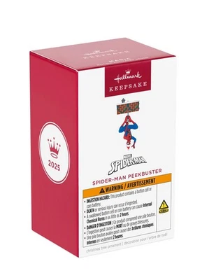 2025 Hallmark Ornament: Marvel Spider-Man Peekbuster With Motion-Activated Sound - Image 1 of 4