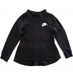 Nike Girls Black Long Sleeve Hi-Low with High Neck Sweatshirt NWT Sz: L - Picture 1 of 5