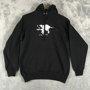 Vintage RILO KILEY Hoodie, Adult M, Black Possum "Rat" Indie Rock Band - Picture 1 of 11
