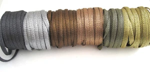 1m Borte Flachlitze Gold und Silber Farbauswahl - Bild 1 von 7