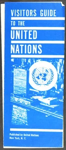 VISITORS GUIDE TO THE UNITED NATIONS 1950s BROCHURE NEW YORK NY VINTAGE 8 PANEL - Picture 1 of 4