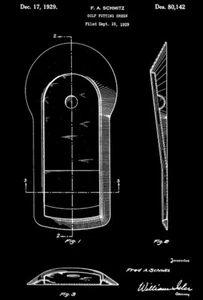 1929 - Golf Putting Green - F. A. Schmitz - Patent Art Poster - Picture 1 of 3
