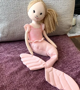 Jellycat London Meerjungfrau rosa weiches Plüsch 15 Zoll langes Garn Haar Puppe Stofftier - Bild 1 von 12