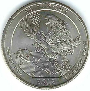 2012-P Philadelphia Uncirculated EL Yumque 25 Cent Coin! - Picture 1 of 2