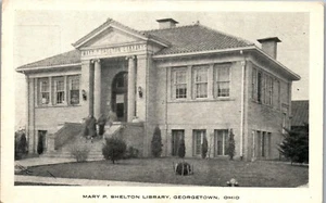 Vintage Ohio OH Postcard Mary P Shelton Library Georgetown  - Picture 1 of 3