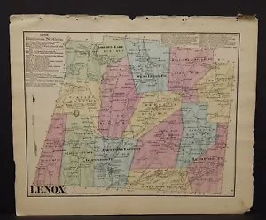 Pennsylvania Susquehanna County Map Lenox Township 1872 W16#13 - Picture 1 of 1