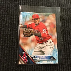 2016 TOPPS MINI FACTORY #159 ERICK AYBAR *BLUE BORDER #3/10* ANGELS - Picture 1 of 1
