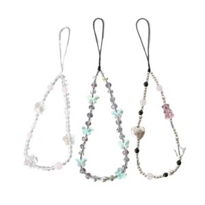Mobile Phone Lanyard Crystal Bead String Phone Chain Pendants for Women Girl - Zdjęcie 1 z 11