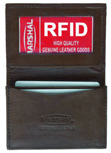 Genuine Leather 18 Credit Card Wallet ID Holder Mens Front Pocket