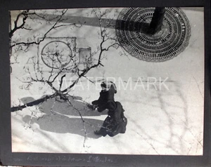 Paris: From balcony of Hôtel Aiglon - Street Scene: Two Men – Circa 1939 - Picture 1 of 2