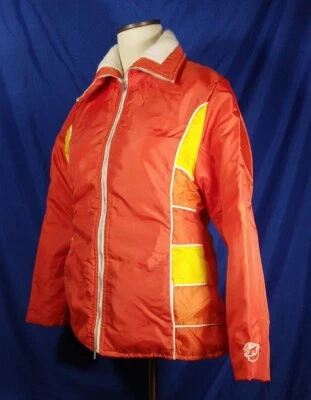 Casaco de snowmobile vintage Arctic Cat Arcticwear laranja zíper completo feminino médio - Imagem 1 de 4