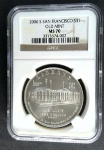 2006-S Commemorative Silver Dollar - San Francisco Old Mint Centennial -NGC MS70 - Picture 1 of 12