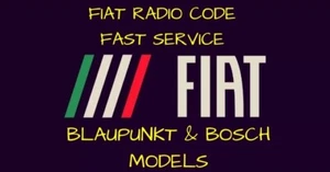 ✅ FIAT RADIO UNLOCK CODE PIN ✅ BLAUPUNKT & BOSCH ✅ ALL MODELS ✅ 100% GUARANTEE ✅ - Picture 1 of 3