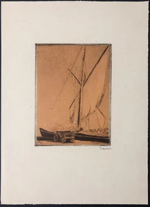 ETCHING Hand Signed ~ GERMAN EXPRESSIONIST ~ c1910s Two Color HOLOCAUST SURVIVOR - Picture 1 of 5