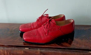 Fortune From Liberty 480 Men's US 8.5 M Genuine Leather Red Oxford Shoes - Picture 1 of 7