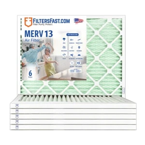 Filters Fast 1" Home Air Filters Merv 13 - Case of 6 Filters Made In The USA - Picture 1 of 6