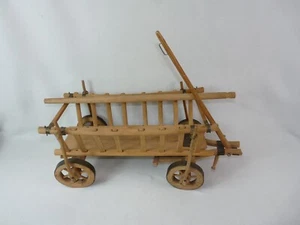 alter Heuwagen Leiterwagen Pferdewagen Fuhrwerk Miniatur Holz antik 1930er Top - Bild 1 von 14