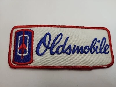 Vintage Oldsmobile GM Auto Emblem IRON ON Patch Red, White & Blue - Image 1 of 4