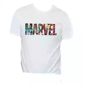 Superhero Marvel Men's Comic White T-Shirt Size Extra Large - Picture 1 of 3