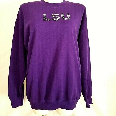 LSU Louisiana State University Sudadera Púrpura Estrás Logo Para Mujer Talla XL Foto 1 de 4