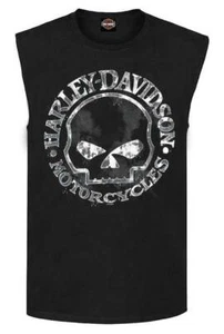 Harley-Davidson Men's Willie G Skull Muscle Tank Top, Black T-Shirt 30296644 - Picture 1 of 2