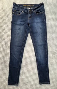 Blue Asphalt Skinny Jeans Size 7 Junior EUC Dark Wash Slim leg - Picture 1 of 14