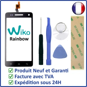 VITRE ECRAN TACTILE DU WIKO RAINBOW 3G ou 4G AVEC OUTILS ET ADHÉSIF - Foto 1 di 1