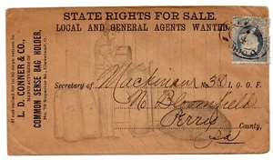 US 1870s ADVERTISING STATE RIGHTS FOR SALE COMMON SENSE BAG HOLDER CLEVELAND, OH - Picture 1 of 2