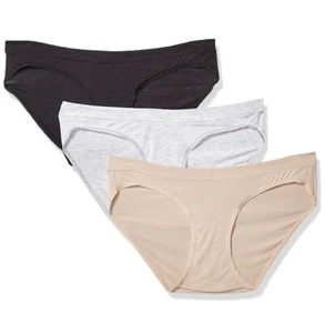 PLAYTEX 3-Pack Maternity V-Front Hipster Panties PMVFHS Size M - Nude/Gray/Black - Picture 1 of 2