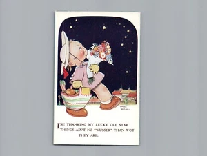 Thanking my Lucky Star Artist Signed Mabel Lucie Attwell #3859 - Picture 1 of 2