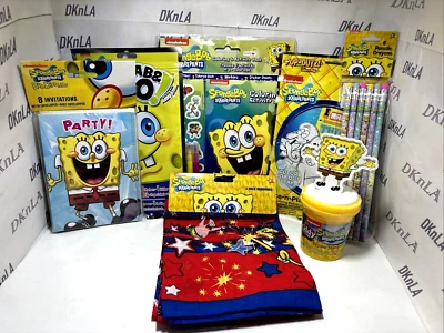 "Spongebob" Birthday Party Supplies, Invitations, Grab & Go Play Packs, Kiddy - Image 1 of 4