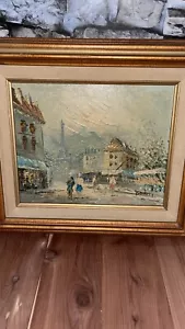 Signed BURNETT Paris European Impressionist Cityscape Oil Painting Framed - Picture 1 of 9