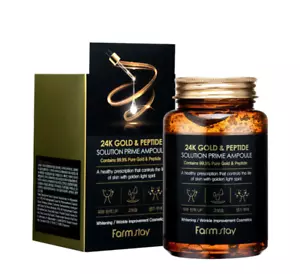FARM STAY 24K Lampadina Prime Gold & Peptide Solution 250 ml - Foto 1 di 2