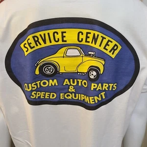 Camiseta de colección CARRERA/GASSER/DRAG CENTRO DE SERVICIO PIEZAS DE AUTO PERSONALIZADAS Y VELOCIDAD - Imagen 1 de 5