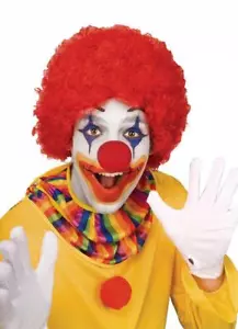 Red Afro Curly Clown Wig - Picture 1 of 1